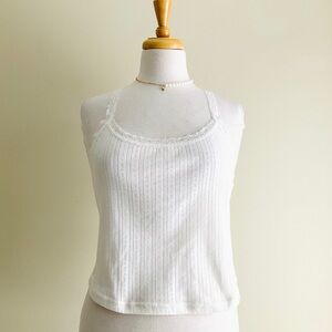 Urban Outfitters White Lace Tank Top